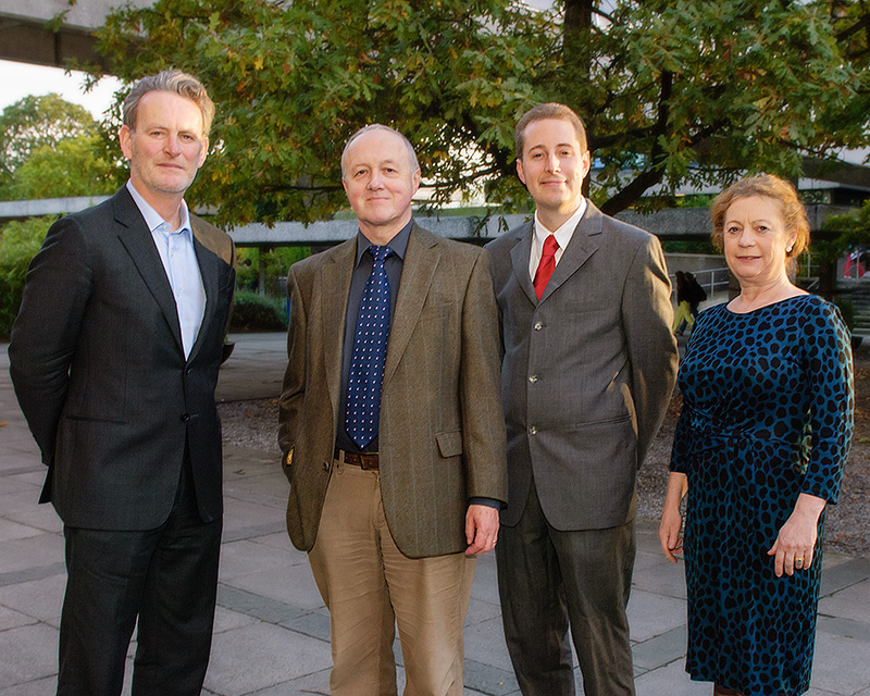 An Dr Caoimhín Mac Giolla Léith, An Dr Diarmuid Ó Sé, An Dr Liam Mac Amhlaigh, agus an An tOllamh Máire Ní Annracháin