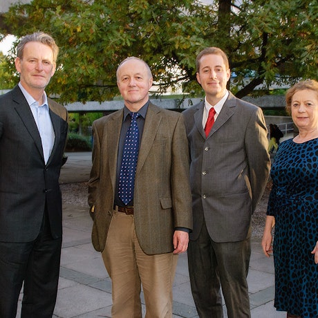 An Dr Caoimhín Mac Giolla Léith, An Dr Diarmuid Ó Sé, An Dr Liam Mac Amhlaigh, agus an An tOllamh Máire Ní Annracháin